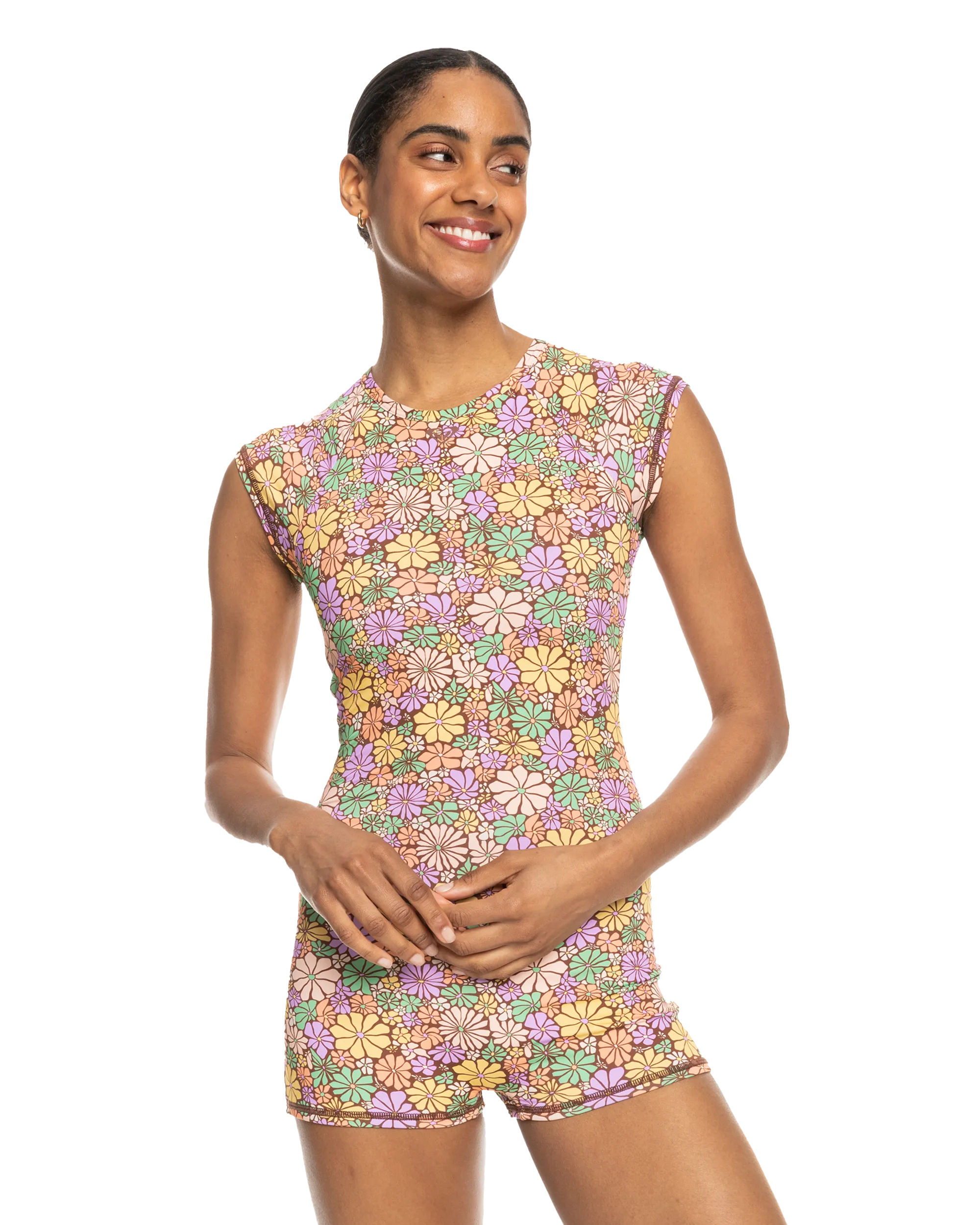 All About Sol Onesie Swimsuit in Rootbeer