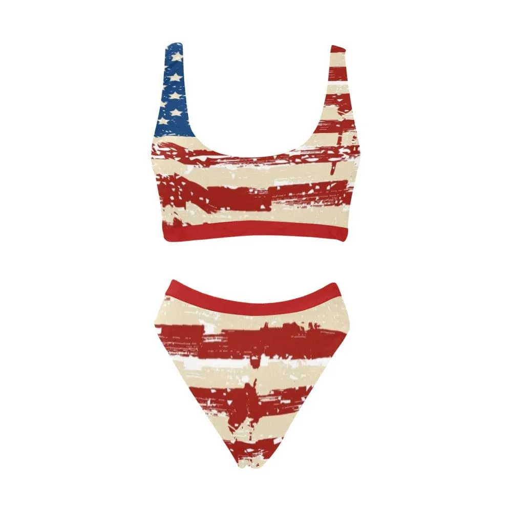 American Woman Sport Top Bikini Swimsuit