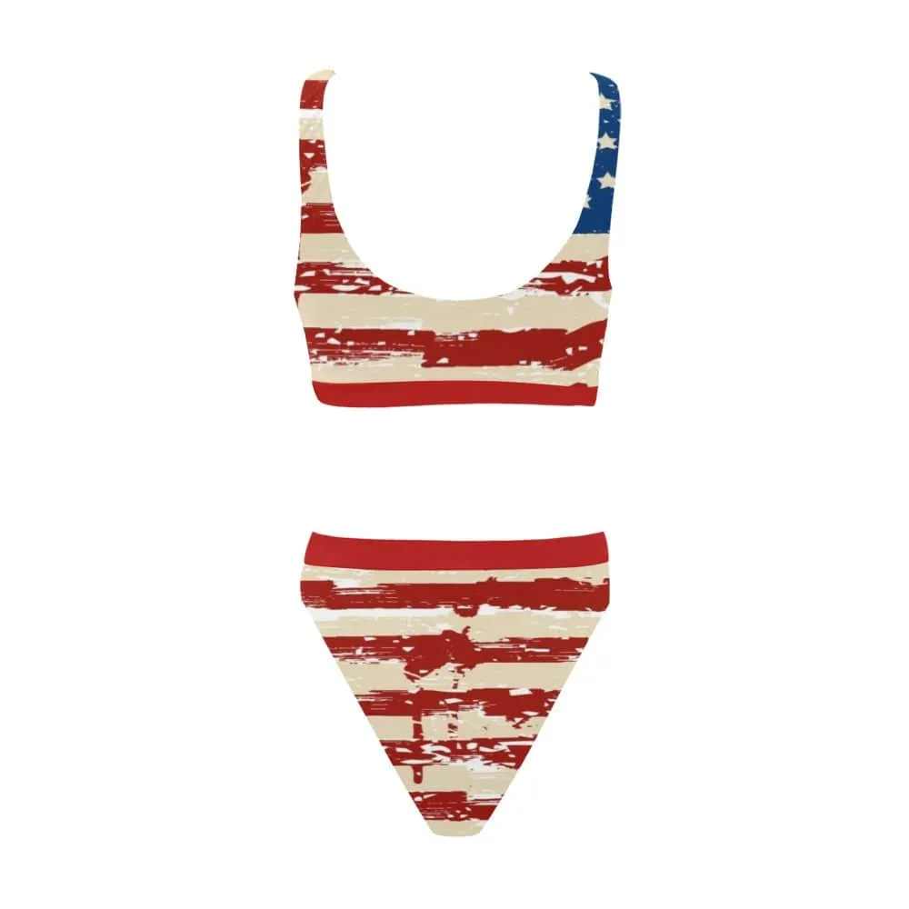American Woman Sport Top Bikini Swimsuit