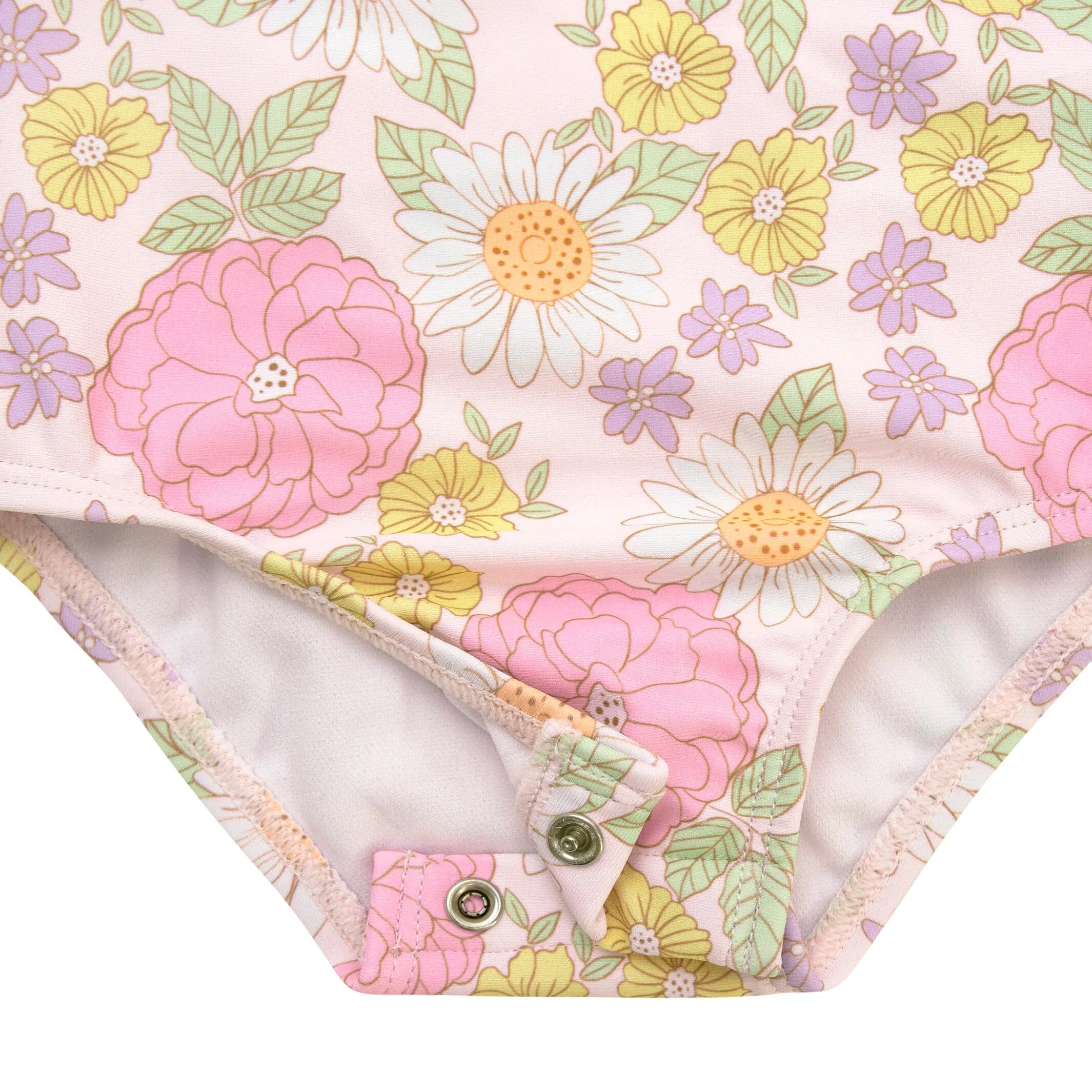 Baby Girls UPF 50  Retro Floral One-Piece Swimsuit