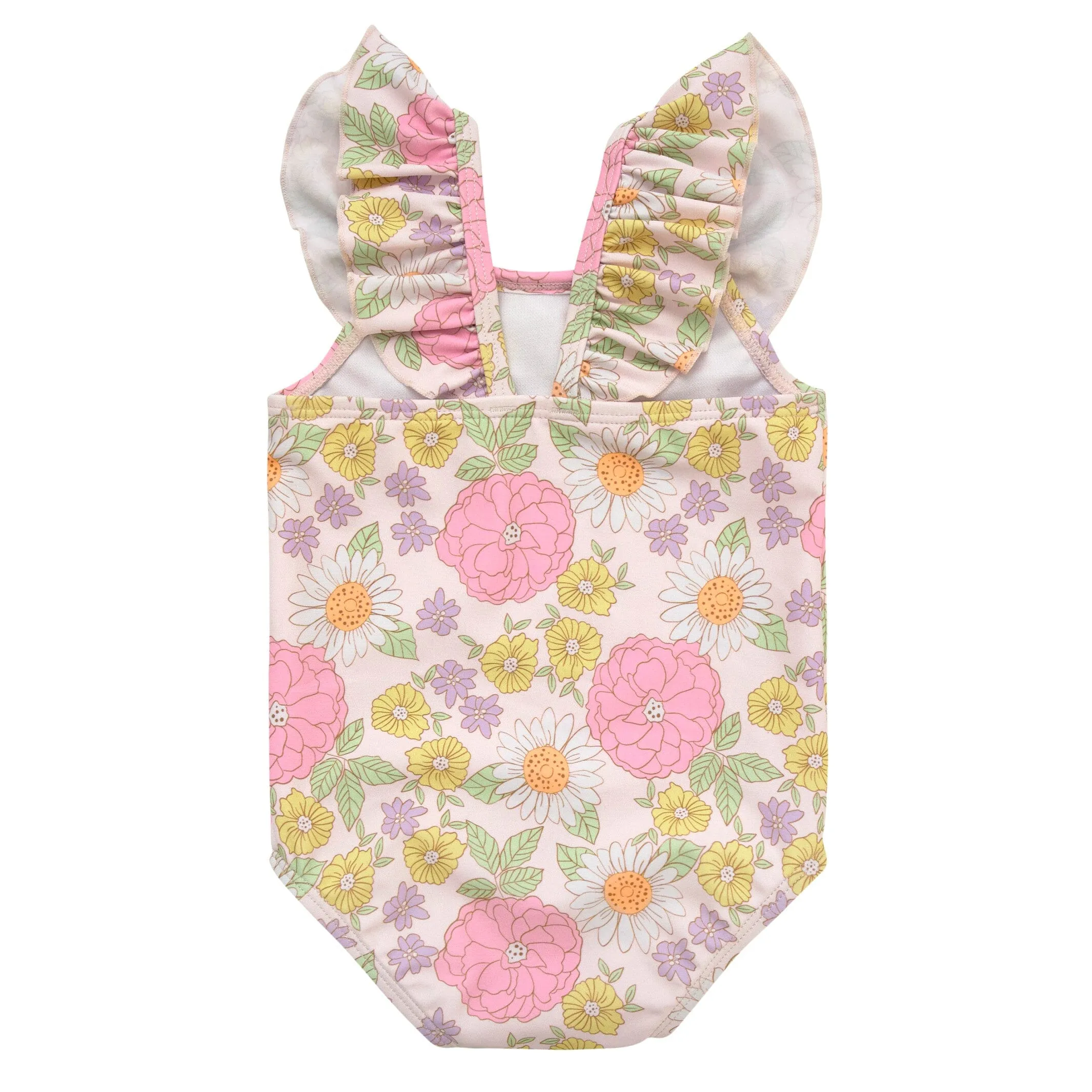 Baby Girls UPF 50  Retro Floral One-Piece Swimsuit