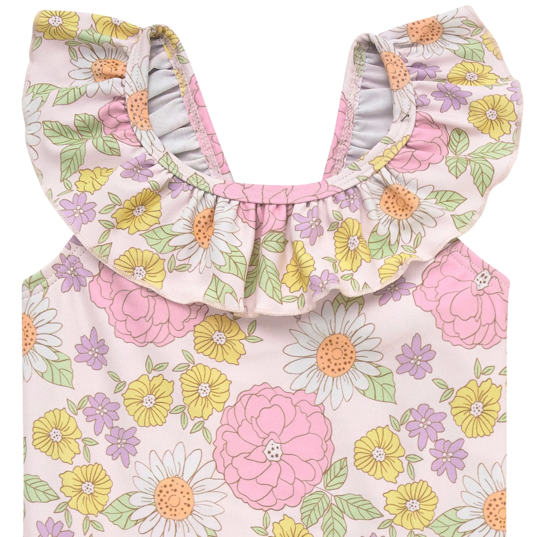 Baby Girls UPF 50  Retro Floral One-Piece Swimsuit