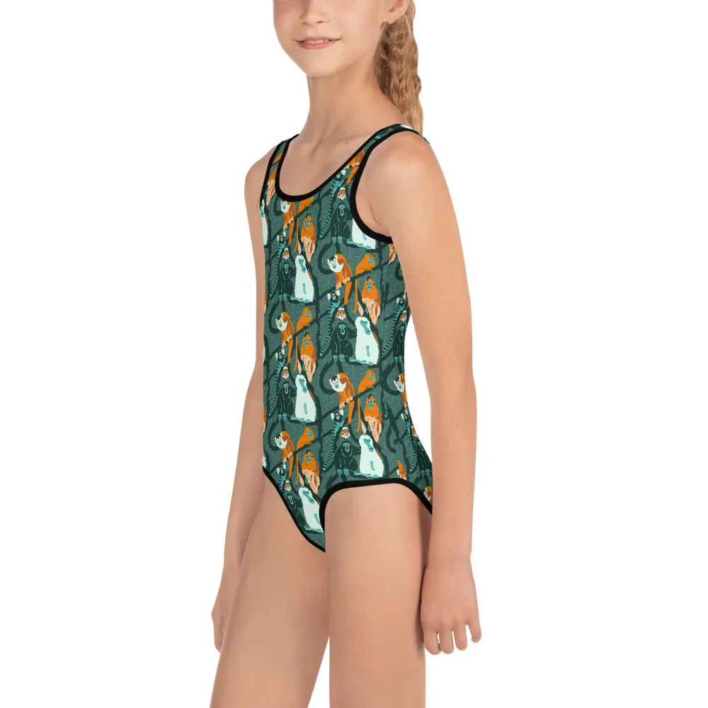 Barrel of Monkeys All-Over Print Kids Swimsuit (POD)