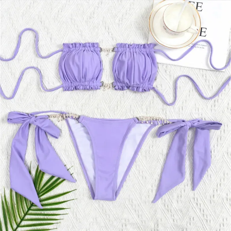 Brittany Crystal Diamond Rhinestone Bikini