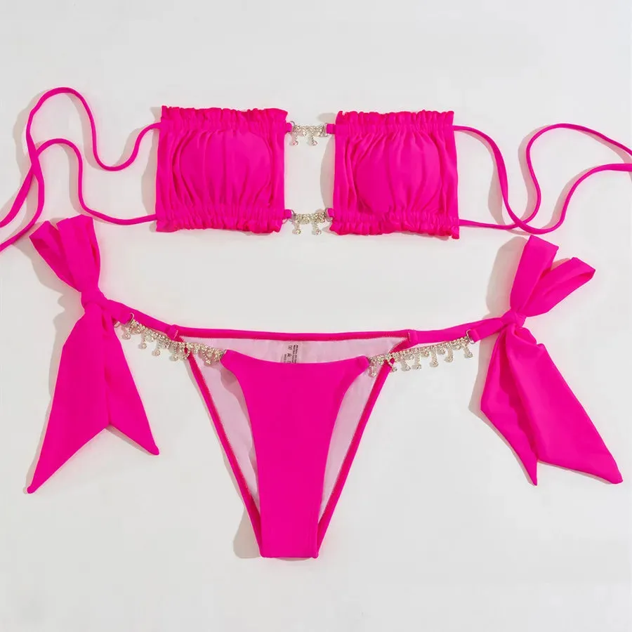 Brittany Crystal Diamond Rhinestone Bikini
