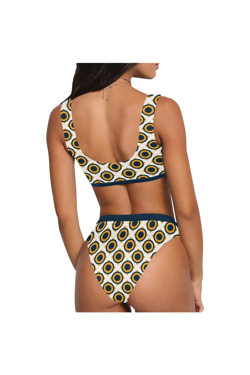 Circle of Love Sport Top & High-Waisted Bikini Swimsuit