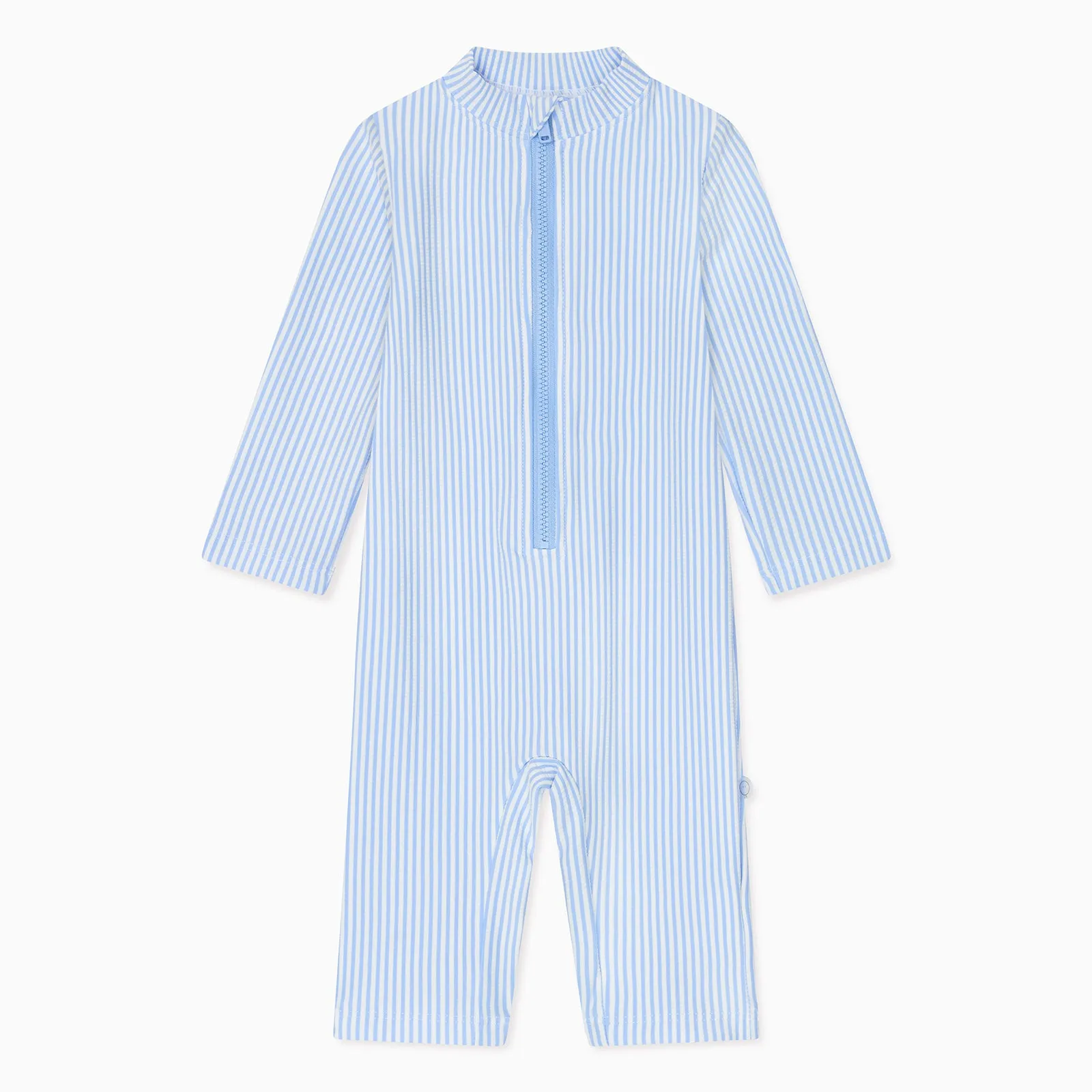 Cloud Stripe Seersucker Sunsafe Swimsuit
