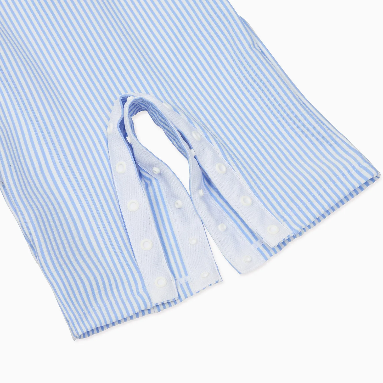 Cloud Stripe Seersucker Sunsafe Swimsuit