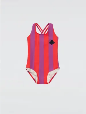 Color Block Striped One-Piece Swimsuit