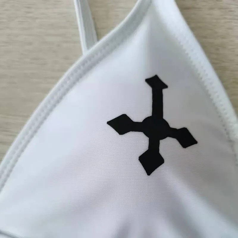 Death Cross Print Women’s Bikini Set