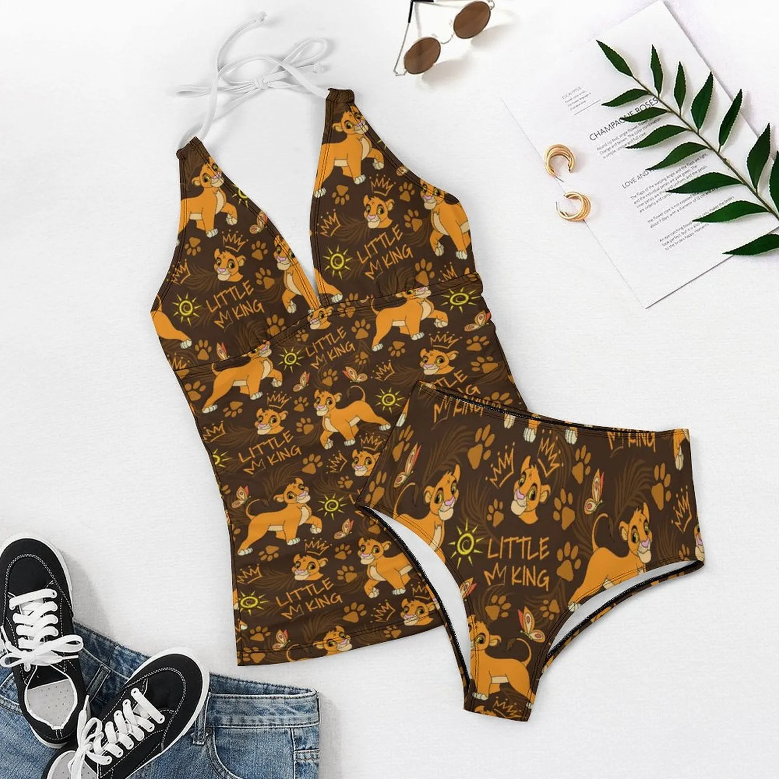 Disney Lion King Little King Women's Split Swimsuit