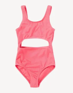 Girls Hollyhock Foil Rib One Piece
