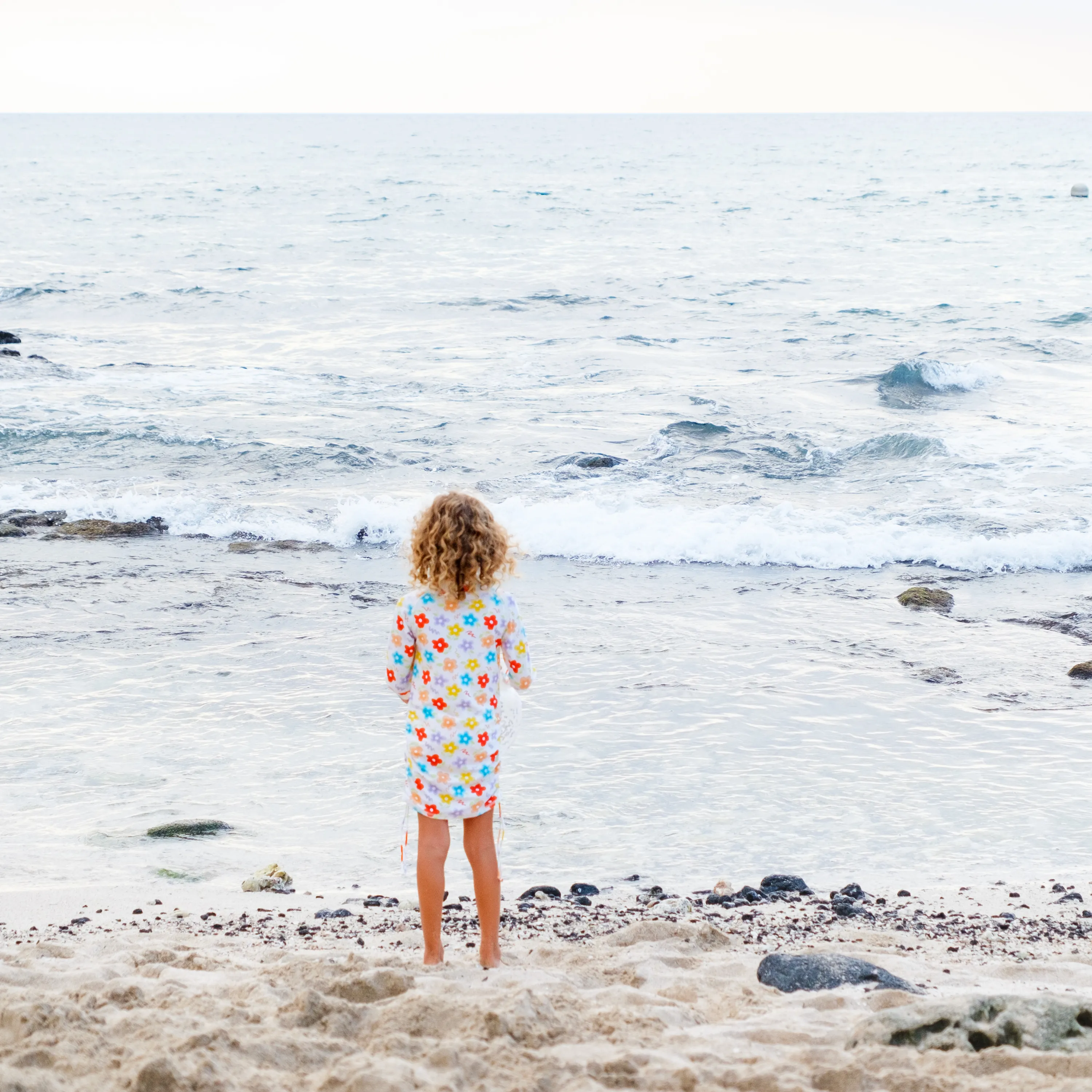 Girls Long Sleeve Swim Dress Cover Up | "Blossom"