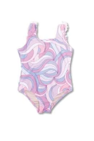 Girls Swim | Fringe Back One Piece- Candy Swirl | Shade Critters