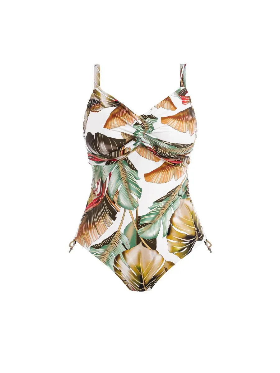 Kinabalu Twist Front Swimsuit - Jungle