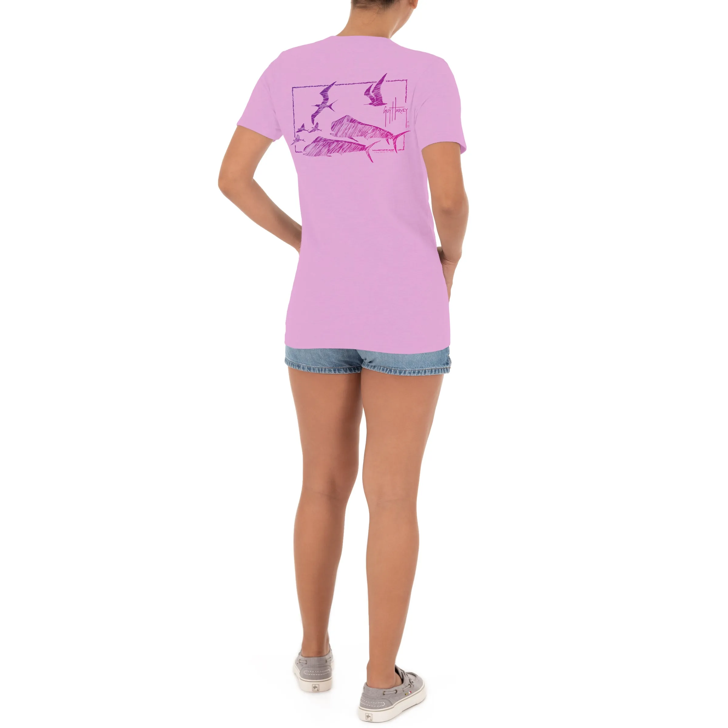 Ladies Mahi Duo Short Sleeve V-Neck T-Shirt