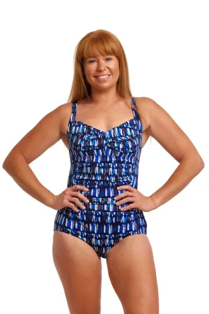 LADIES PERFECT TEETH RUCHED ONE PIECE