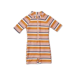 Liewood Max Swim Jumpsuit in Stripe - Rose/Mustard