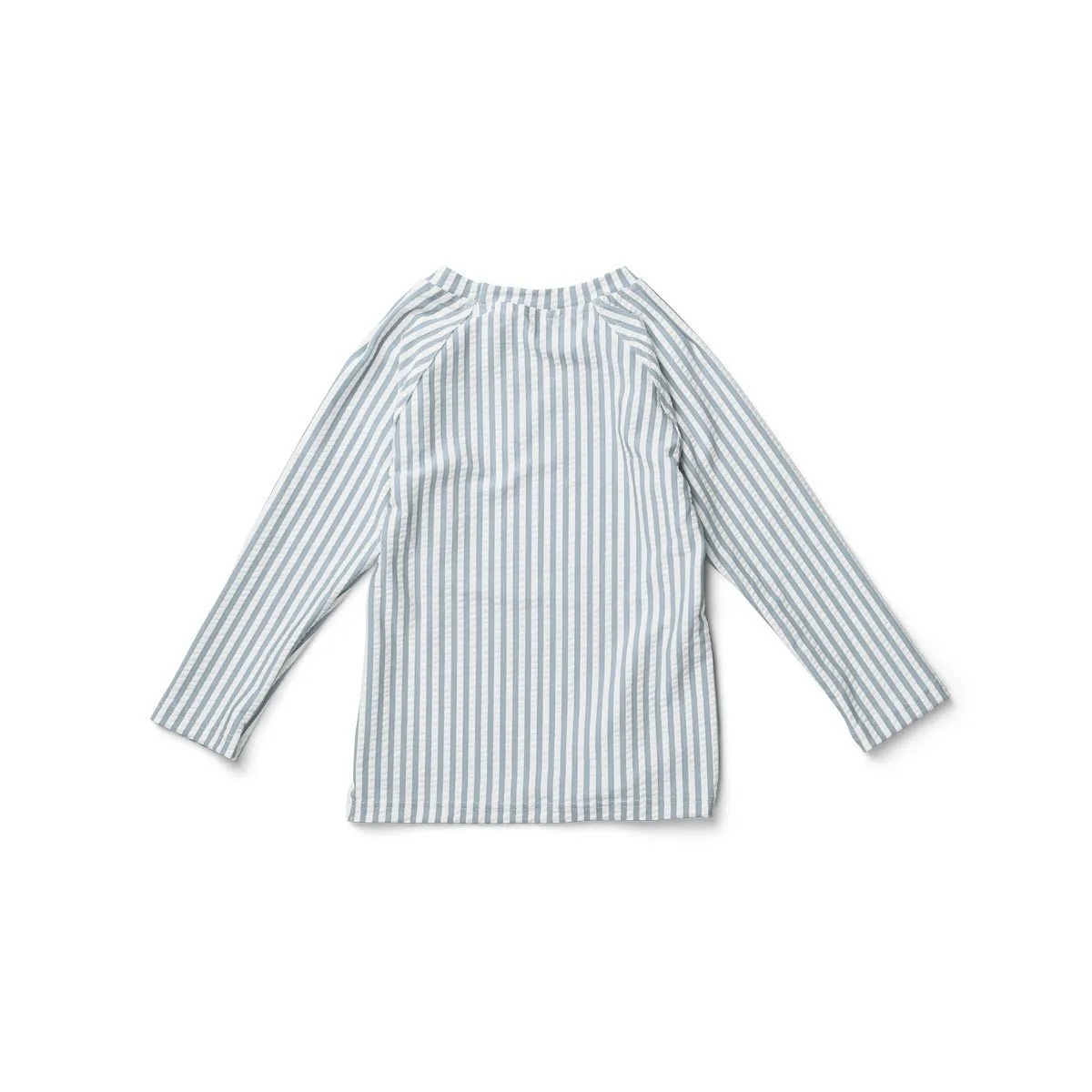 Liewood Noah Swim Tee Seersucker Stripe Sea Blue/White