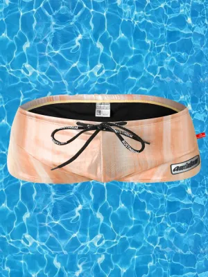 Mens Sexy Metallic Swim Trunks With Drawstring