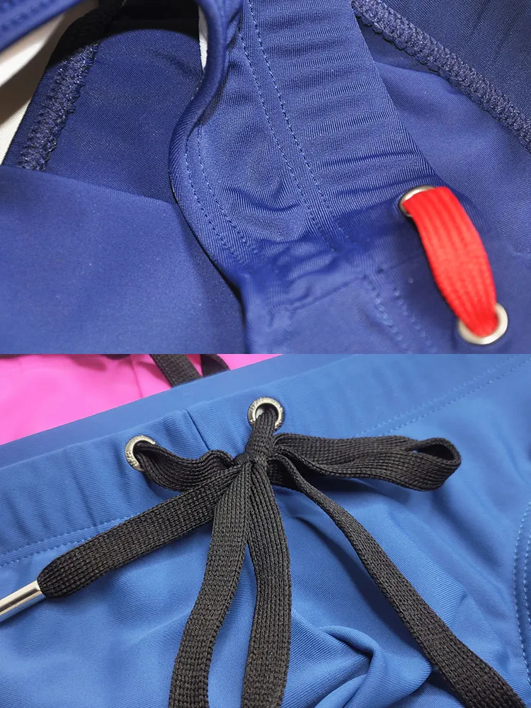Men's Solid Swimming Briefs Drawstring Bikini
