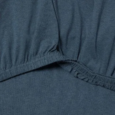 New - Queen Cotton Jersey Sheet Set Teal Heather - Threshold