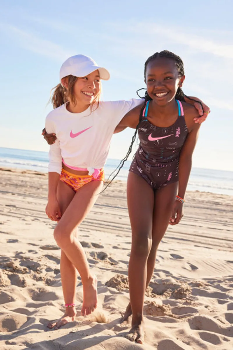 Nike - Girls' Logo Toss Spiderback One Piece (Black)