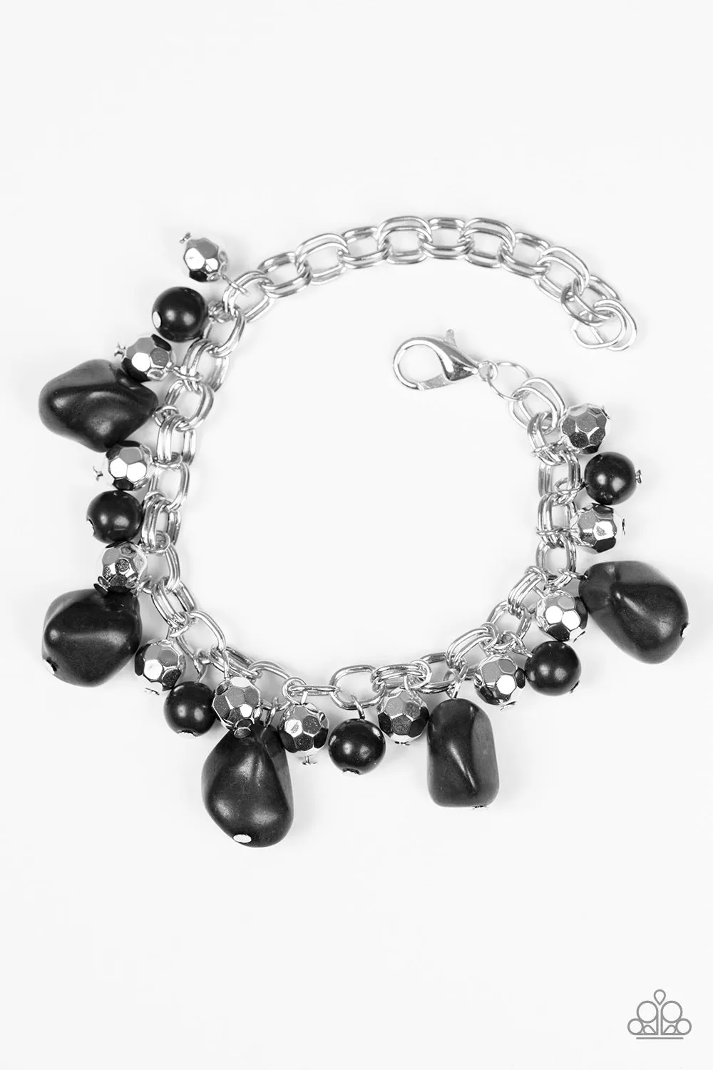 Paparazzi Accessories  - Practical Paleo #B342 Peg - Black Necklace