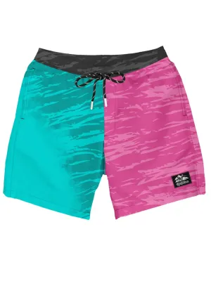 Pink & Teal Color Changing Men's Swim Trunk