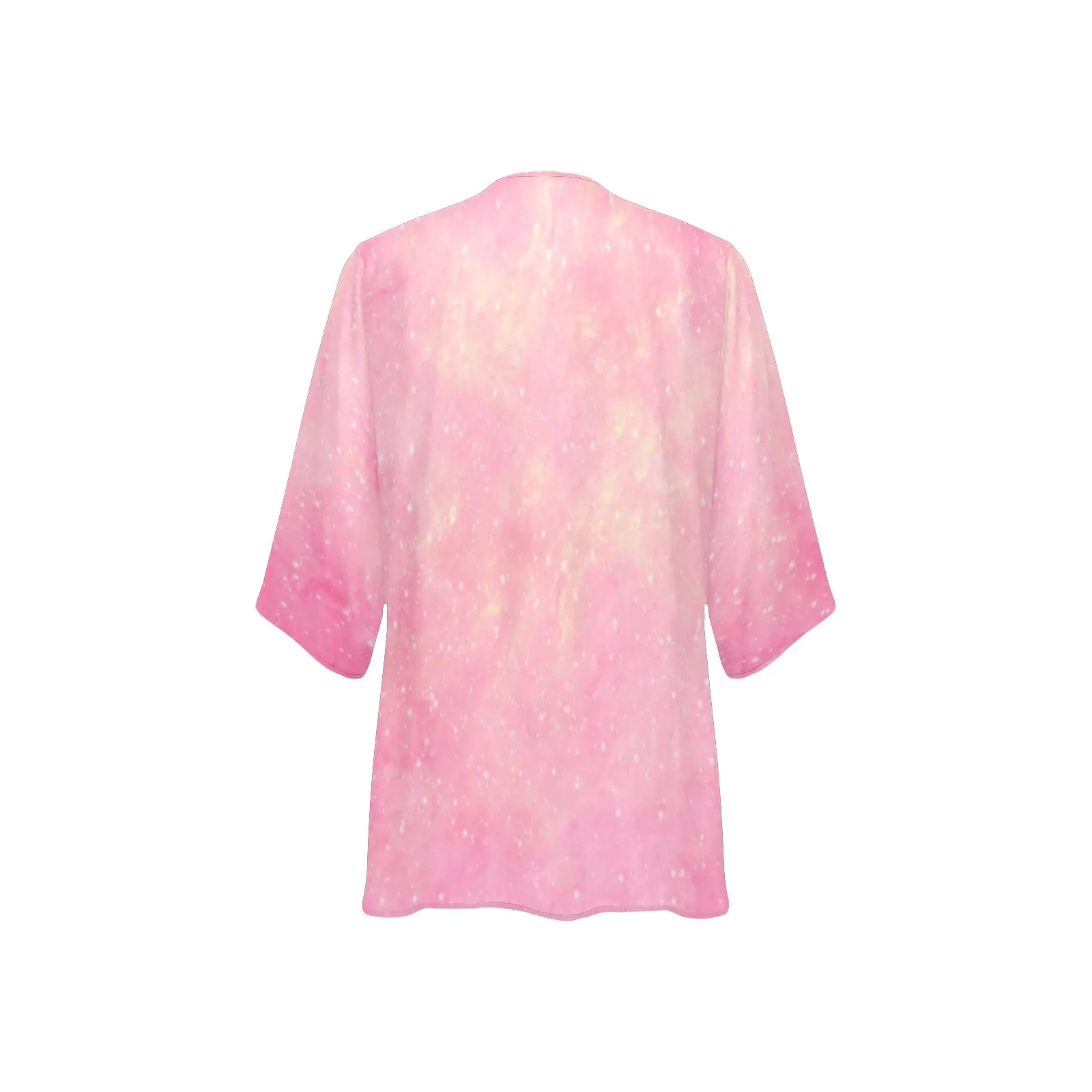 Pink Sky Women's Chiffon Kimono