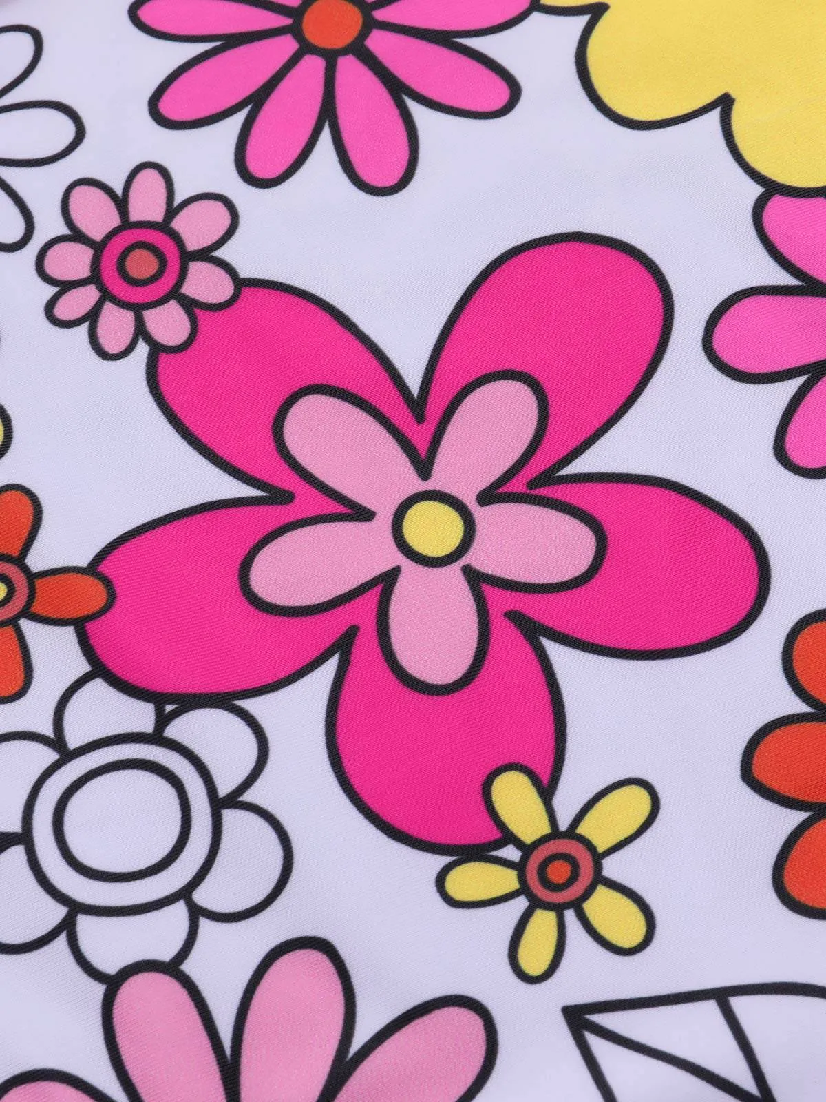 [Pre-Sale] 1960s Flowers Back-Cross Strap Belt Swimsuit