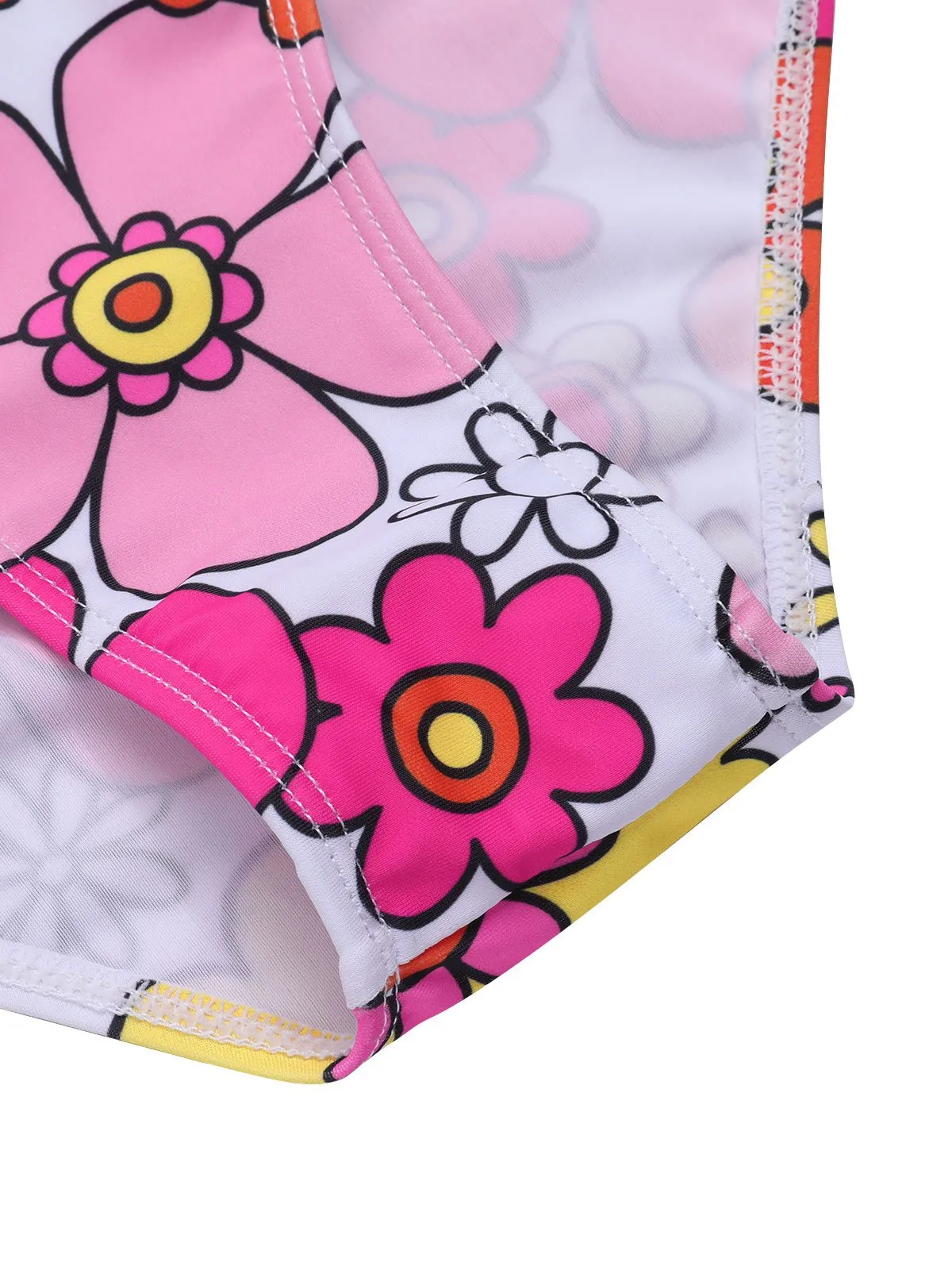 [Pre-Sale] 1960s Flowers Back-Cross Strap Belt Swimsuit