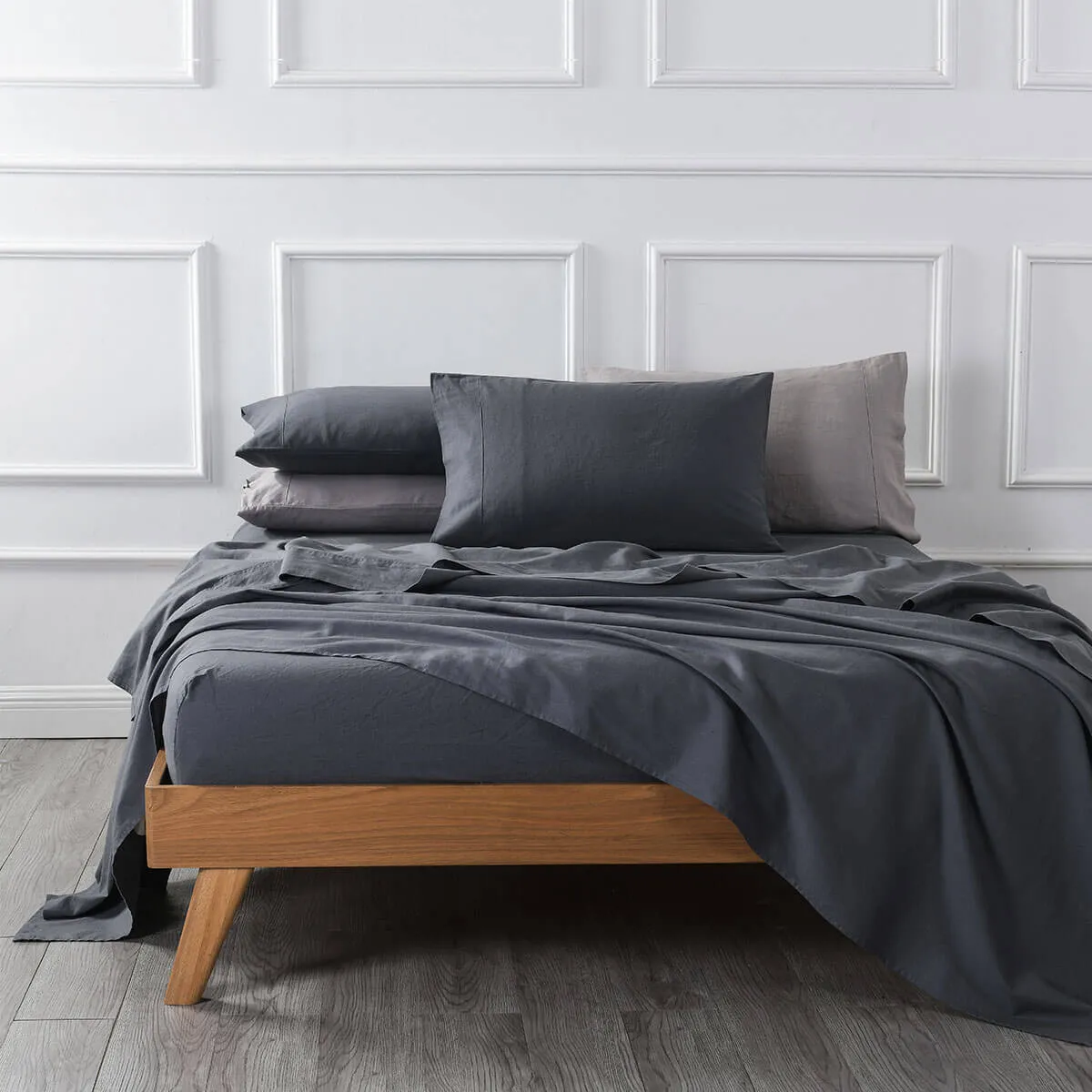 Pre-Washed Belgian Flax Linen Cotton Sheet Set