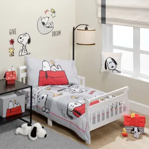 Snoopy Love 4-Piece Toddler Bedding Set
