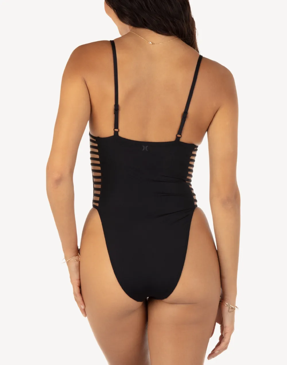 Solid Moderate One Piece Swimsuit