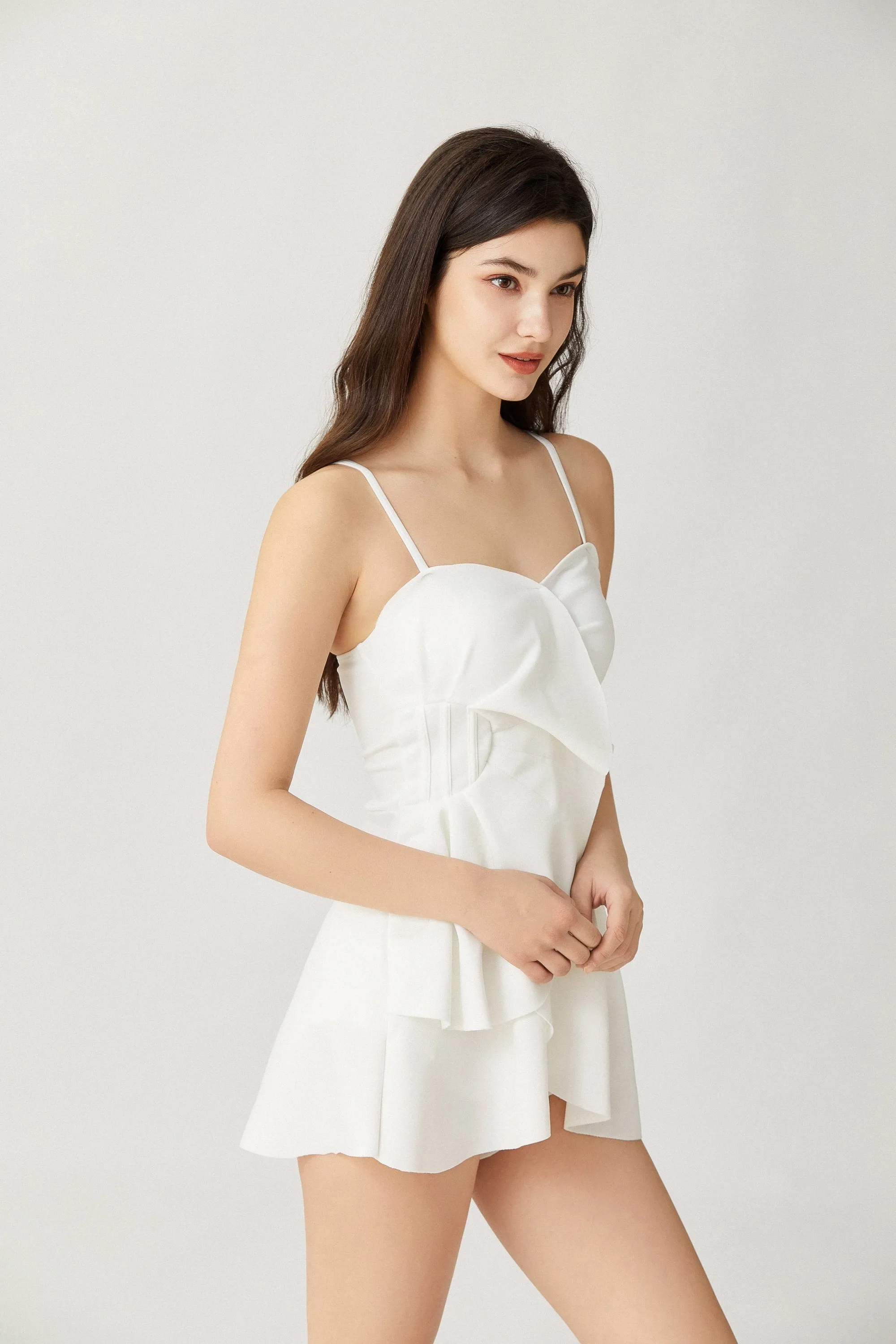 Sylphide | Palila White Ruffle One-Piece Swimsuit