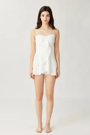 Sylphide | Palila White Ruffle One-Piece Swimsuit