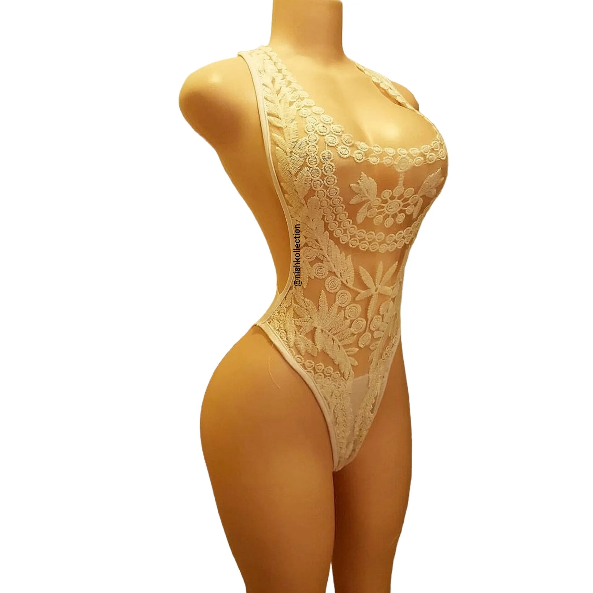 Taquin Embroidery swimsuit