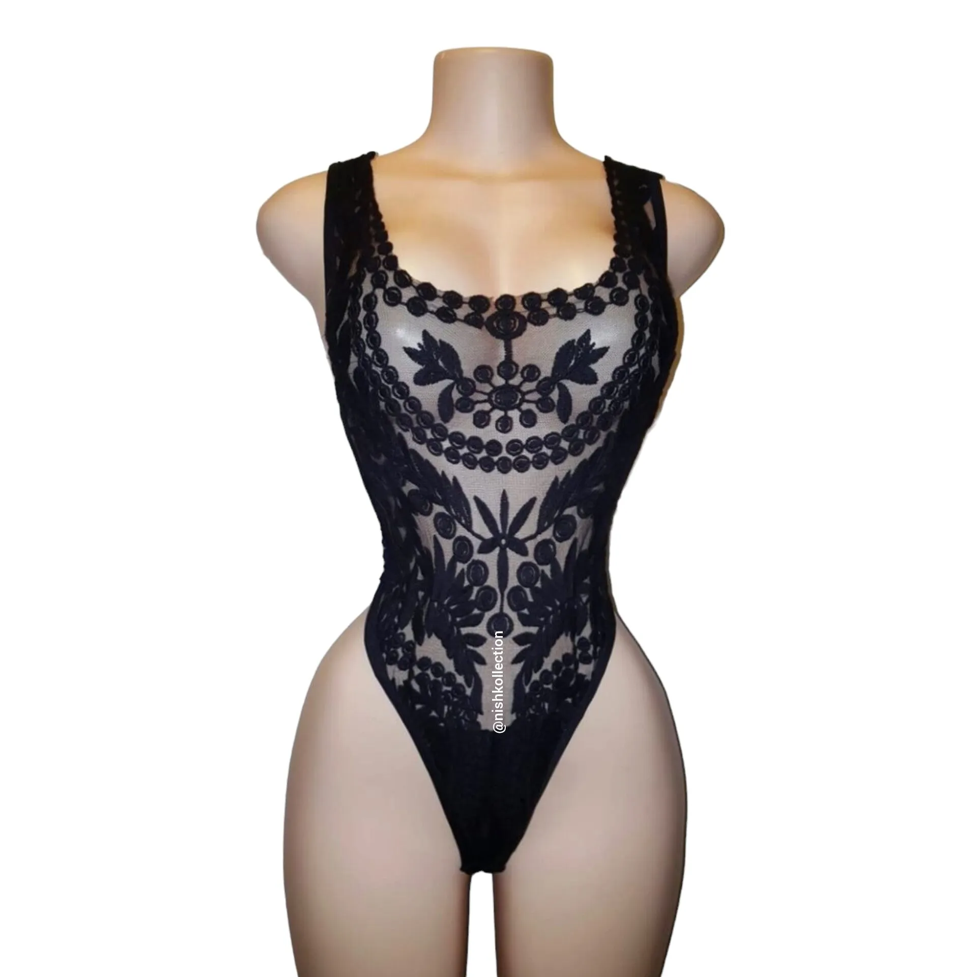 Taquin Embroidery swimsuit