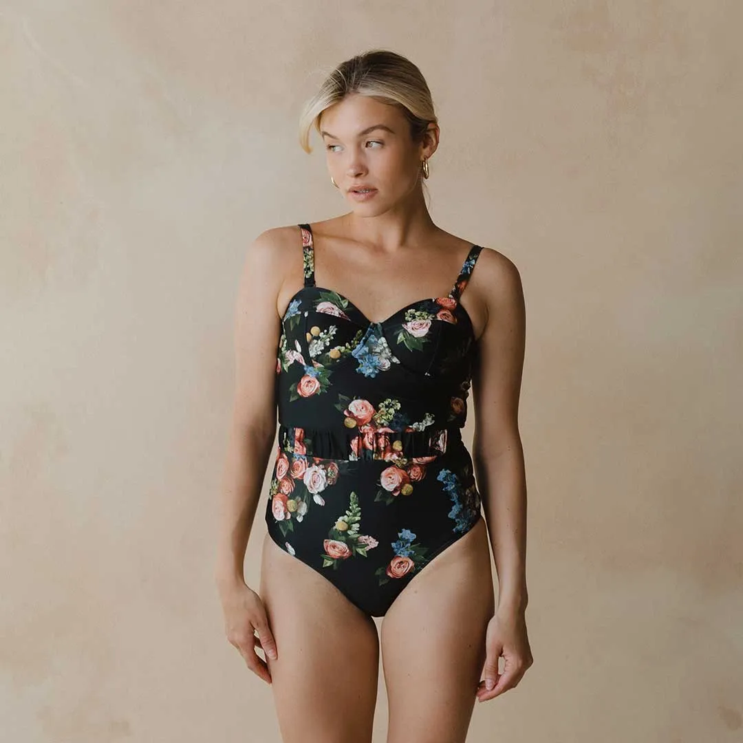 The Duchess One-Piece, Rose Black