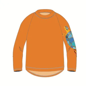 Turtle Long Sleeve Rash Guard Top UPF 50  for Kids
