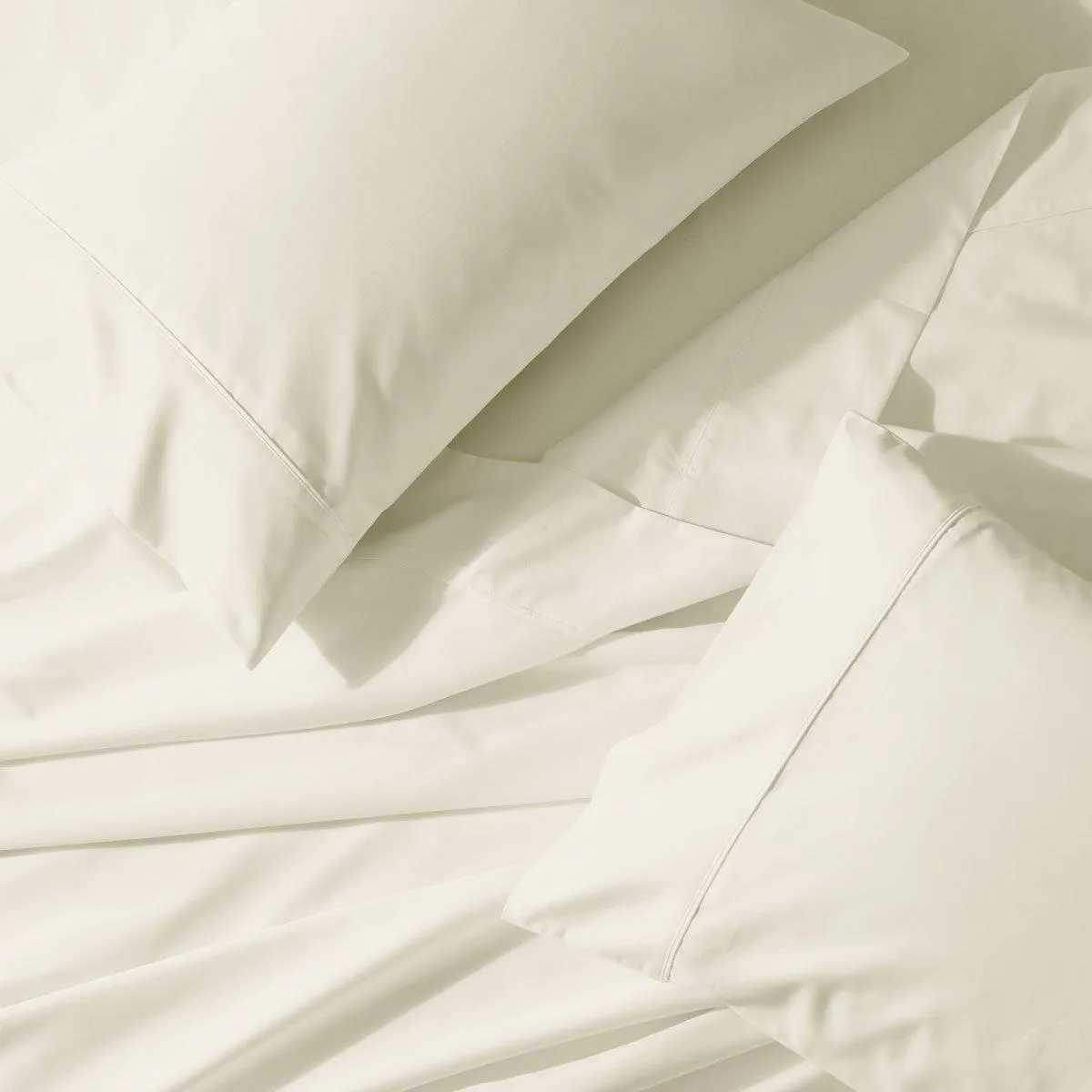 Wrinkle-Free 650 Thread Count Cotton Blend Solid Sheet Set